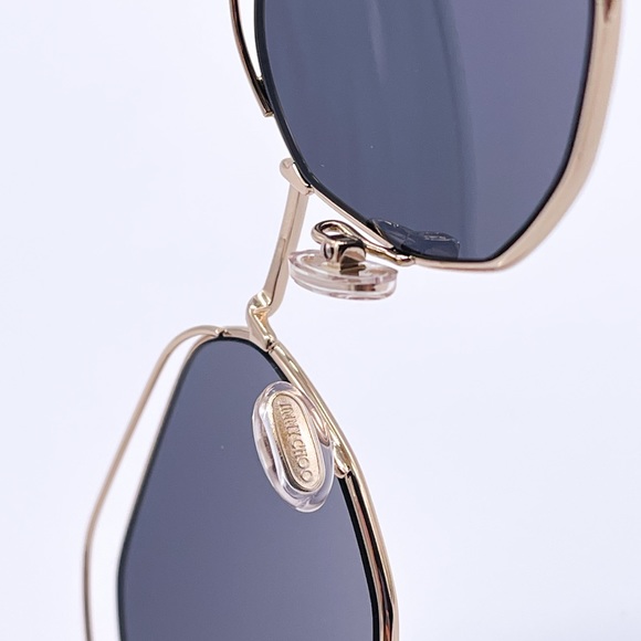 NEW JIMMY CHOO FRANNY/S J5G GOLD GREY METAL SUNGLASSES JIMMY CHOO EYEWEAR - Picture 9 of 12
